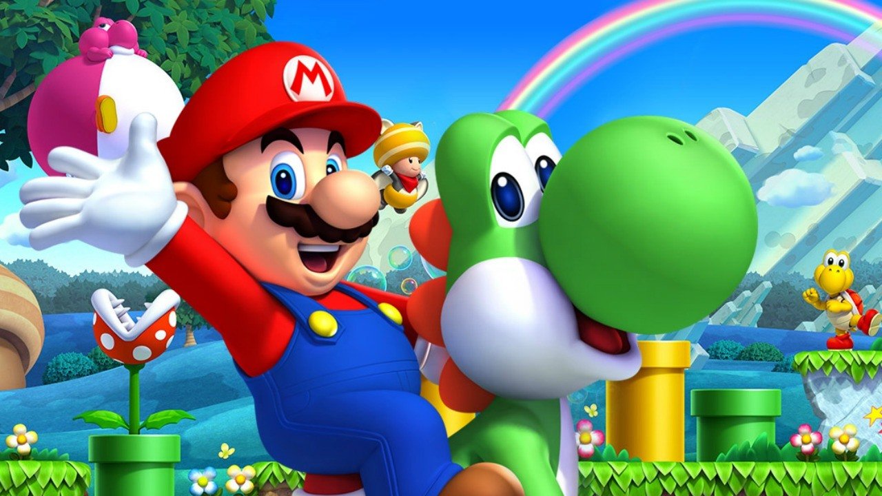 Mario verde tá diferente jogo Bob's World Supe Super Mar.o