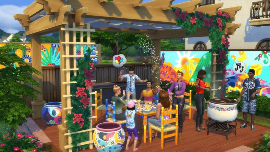 Cena do jogo The Sims