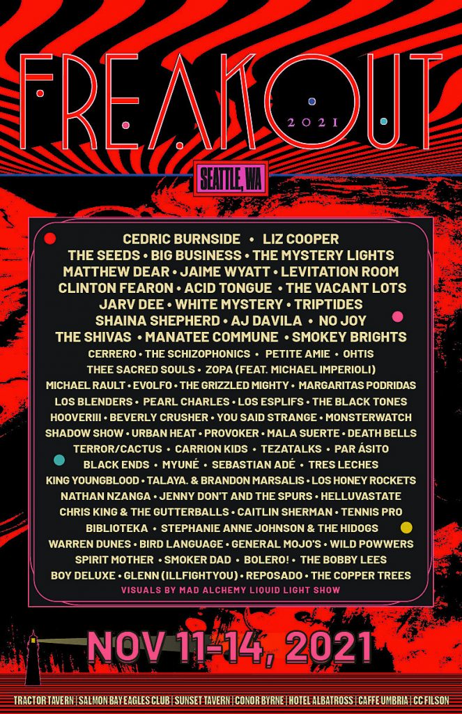 Freakout Festival 2021 Lineup Poster
