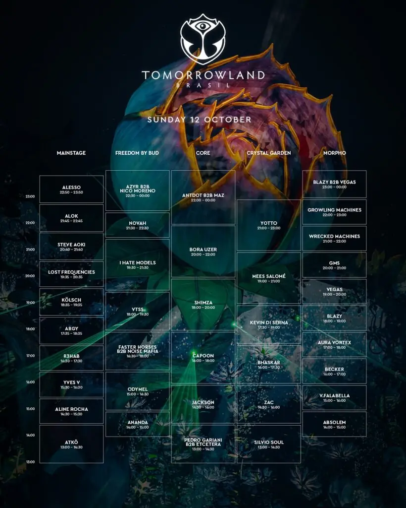 Tomorrowland Brasil 2025 - domingo, 12 de outubro