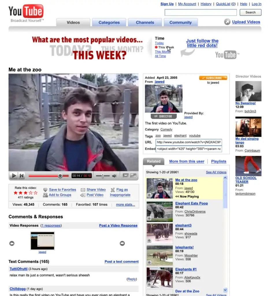 YouTube no museu